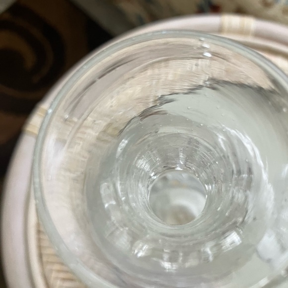 2 BLENKO CRACKLE ICE GLASS CLEAR 7” VASES 1940’s APPLIED NECK RUFFLE BULBOUS - Picture 11 of 15